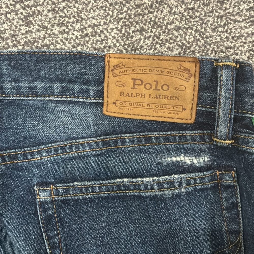Polo Ralph Lauren Men’s Blue Patchwork Jeans - Picture 13 of 14